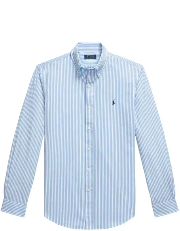 Light Blue And White Striped Shirt