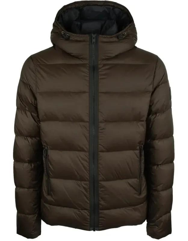 Calandered Poplin Double Front Down Jacket