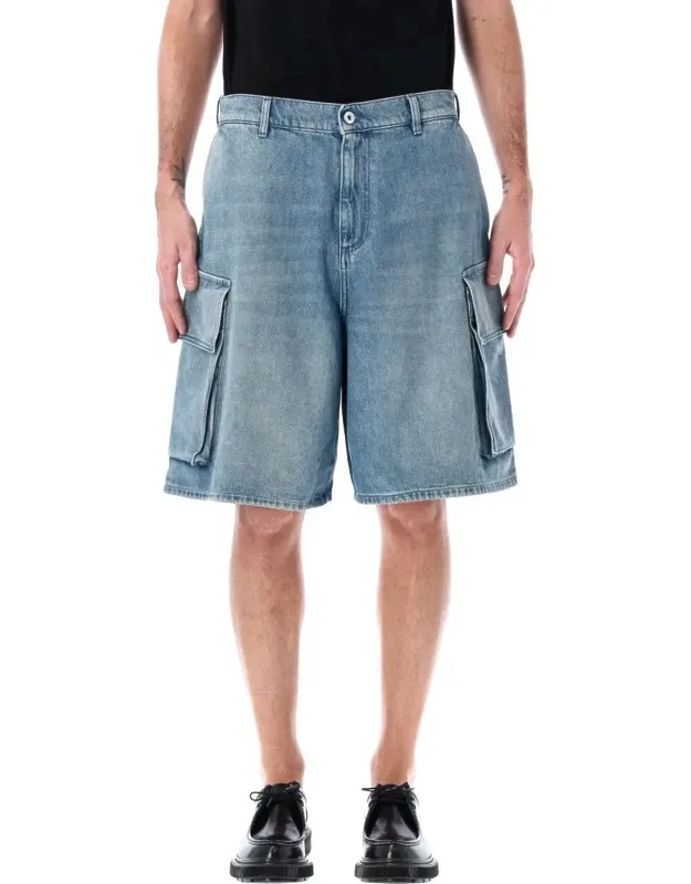 Denim Cargo Shorts