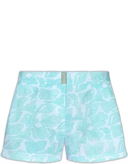 Stretch Flat Belt Swim Shorts
