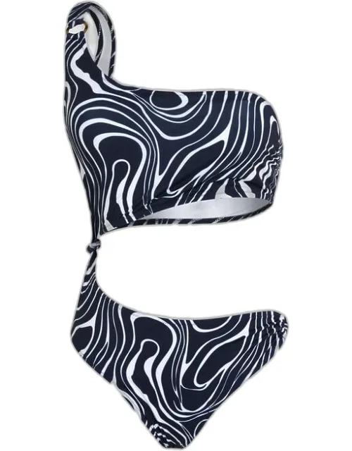 Asymmetric One-piece Swimsuit