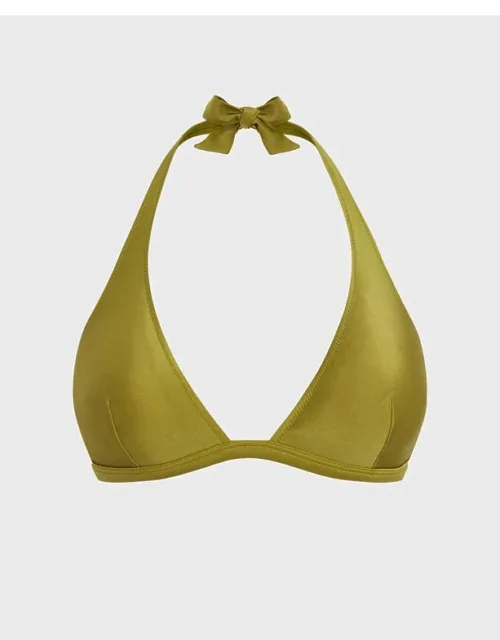 Halter Bikini Stretch Shiny Top