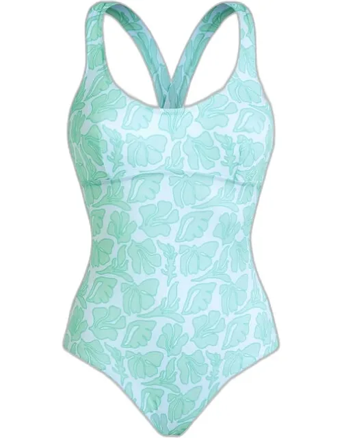 Crossed Back Straps One-piece Swimsuit