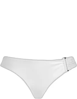 Mid Rise Shiny Stretch Bikini Bottom