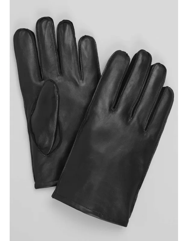 Fleece Lined Leather Gloves