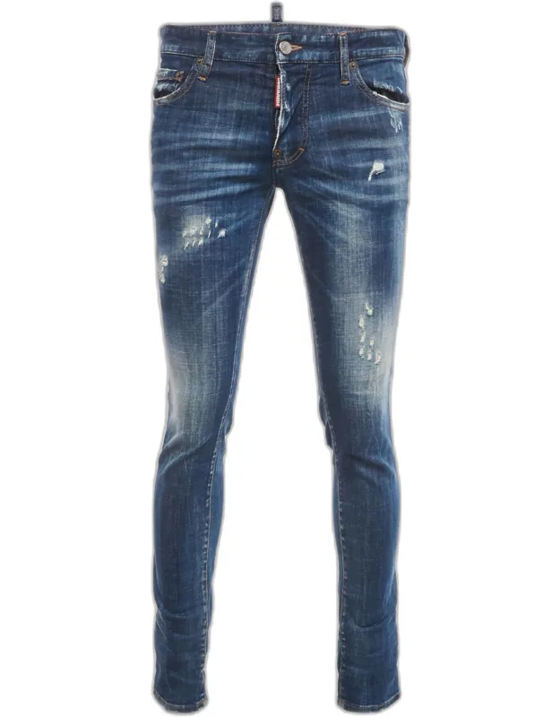 Distressed Denim Slim Jeans