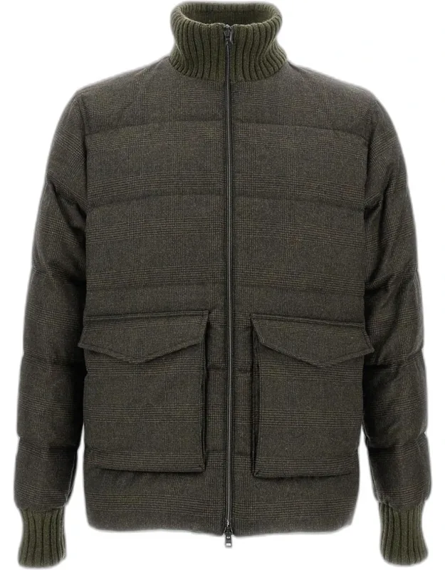Wool Bomber Down Jacket