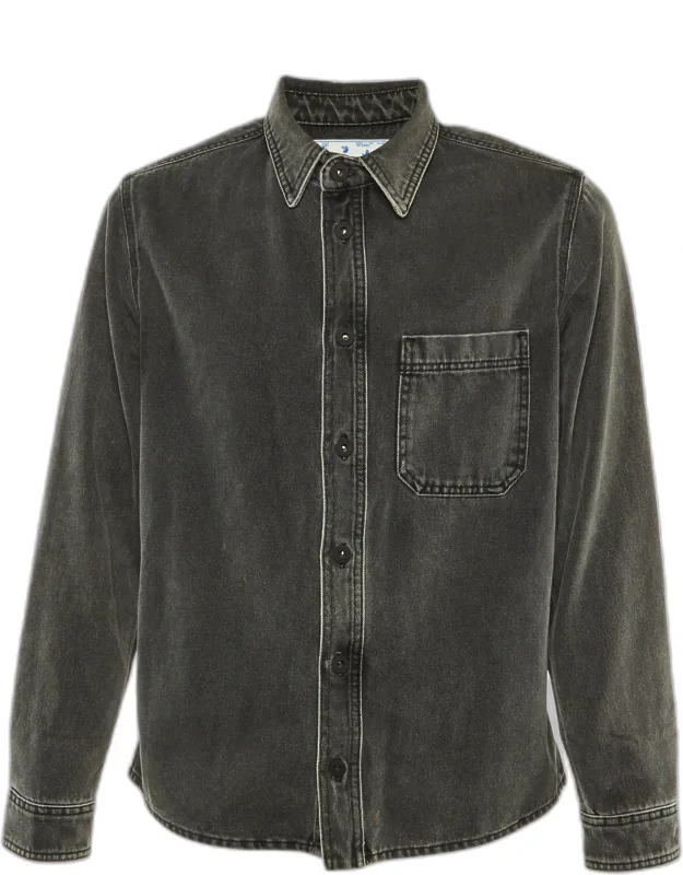 Faded Arrow Print Denim Jacket