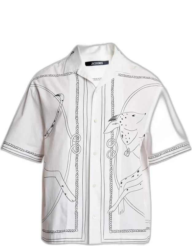 The Jean Dog-print Cotton Camp Shirt