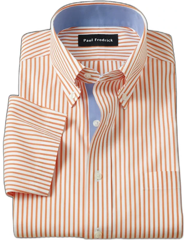 Tailored Fit Comfort Stretch Non-iron Stripe Dress Shirt