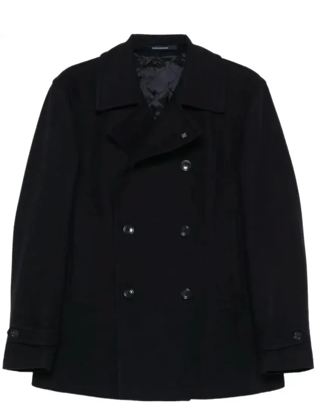 Tagliatore Coat Double-breasted Button Fastening Peak Lapels