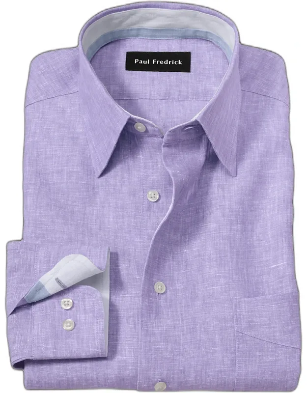 Slim Fit Non-iron Linen Dress Shirt