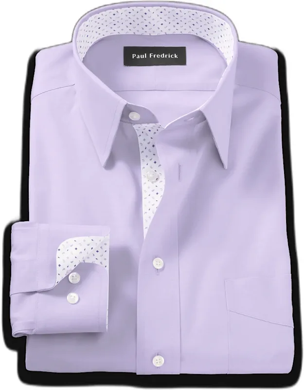Tailored Fit Comfort Stretch Non-iron Solid Dress Shirt