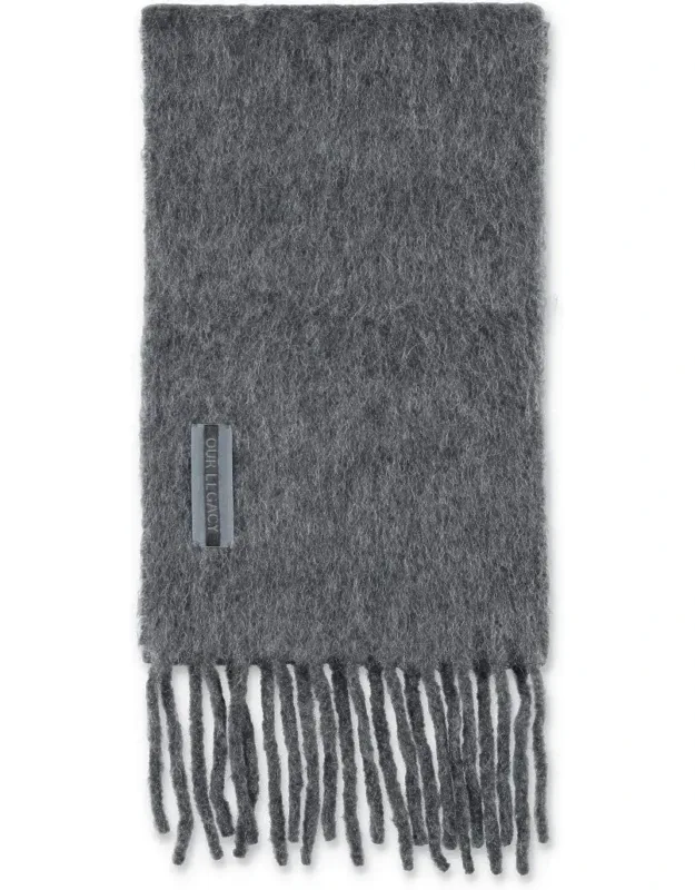 Textured Wool And Alpaca Blend Scarf
