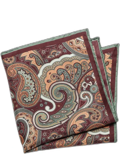 Paisley Silk Pocket Square