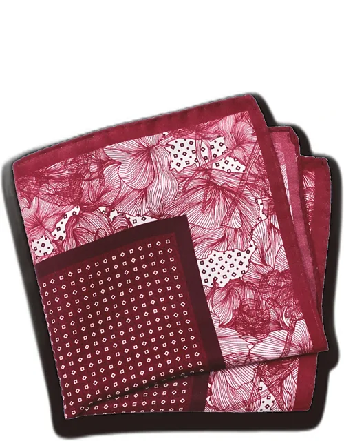 Floral Silk Pocket Square