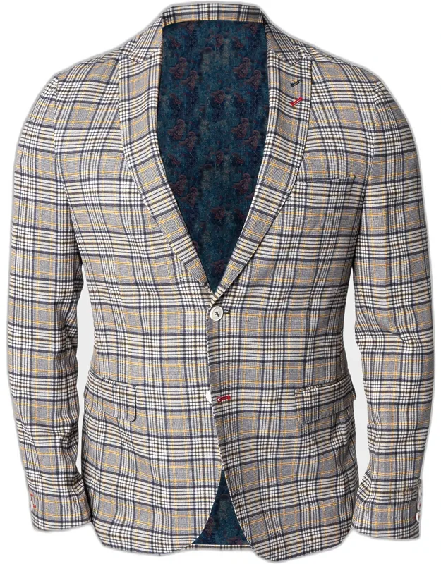 Descartes Coted'ivoire Plaid Unconstructed Blazer