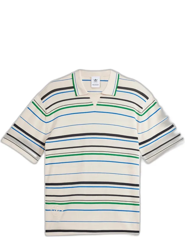 Stripe Knit Polo Shirt