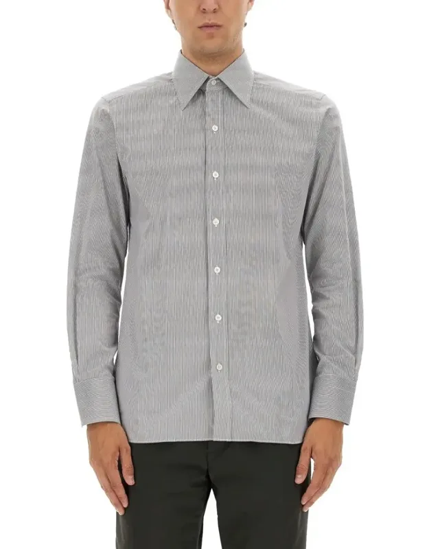 Slim Fit Shirt With Striped Pattern