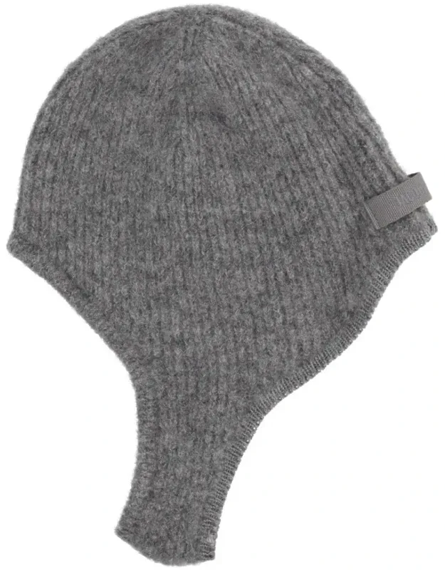 Ribbed Ear Flap Cap With Fuzzy Texture