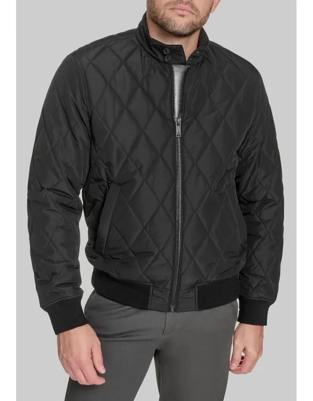 Dockers Traditional Fit Diamond Quilted Bomber Jacket