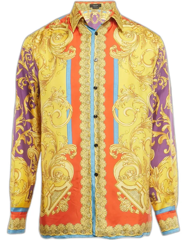 Barocco Print Silk Shirt