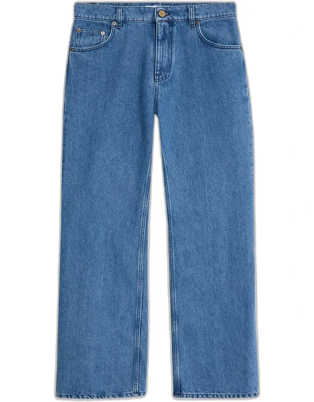 Rey Straight Leg Cotton Denim Jeans