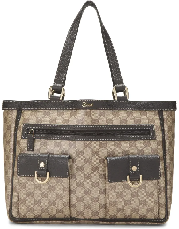 Original Gg Crystal Canvas Abbey Pocket Tote