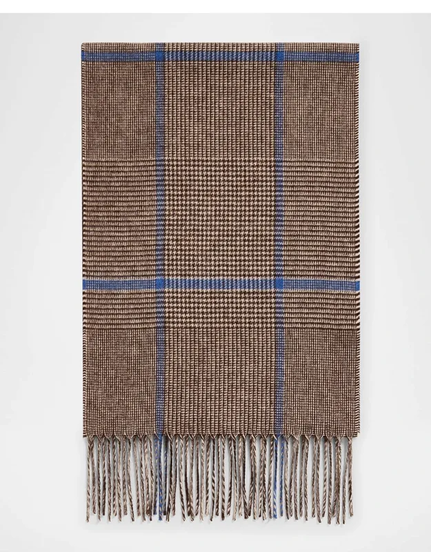 Illinois Silk And Cashmere Houndstooth Scarf