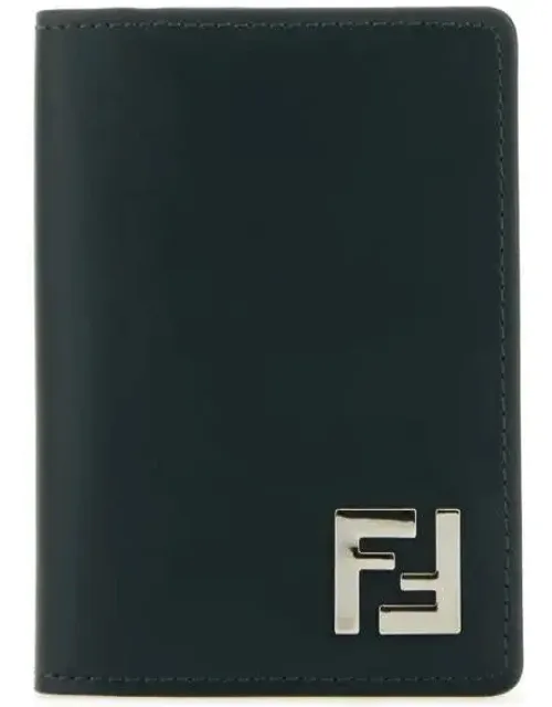 Ff Squared Leather Bi-fold Card Holder