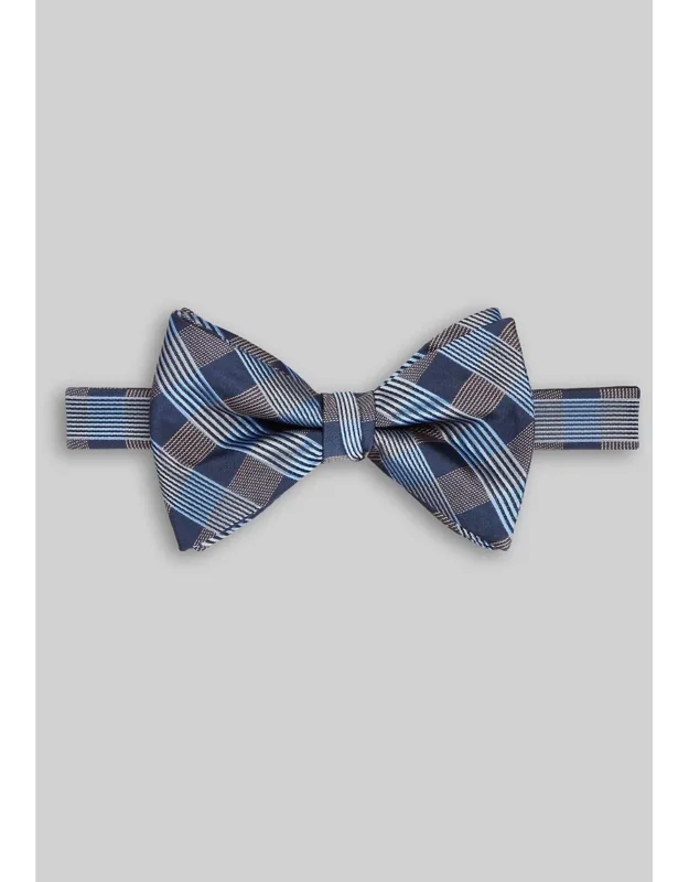 Plaid Teardrop Pre-tied Bow Tie