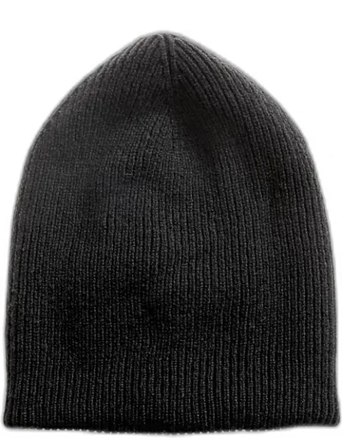 Cashmere Rib Solid Beanie