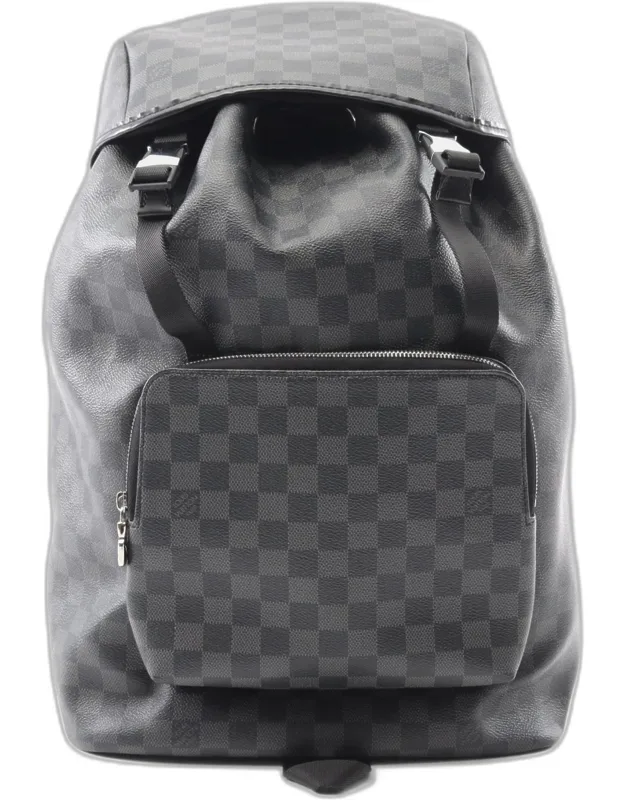 Backpack In Coated Canvas And Leather With Damier Graphite Pattern