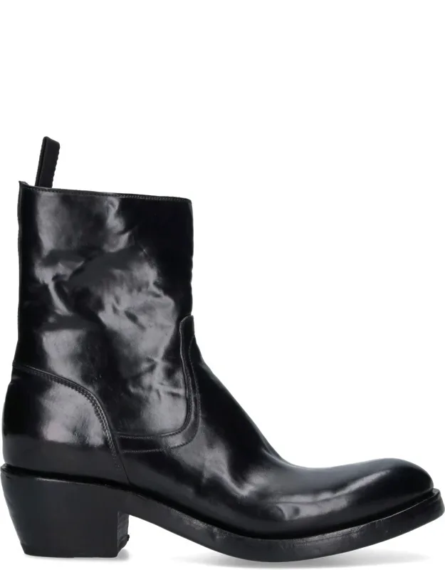 Calf Leather Ankle Boots