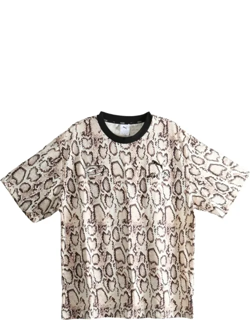 Snake-print T-shirt