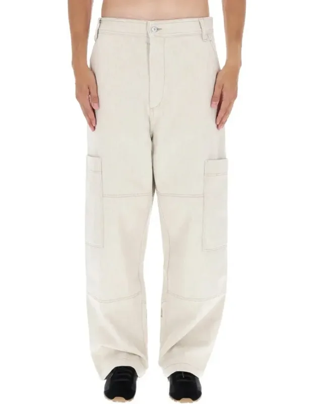 Relaxed Wide-leg Jeans With Utility Pockets