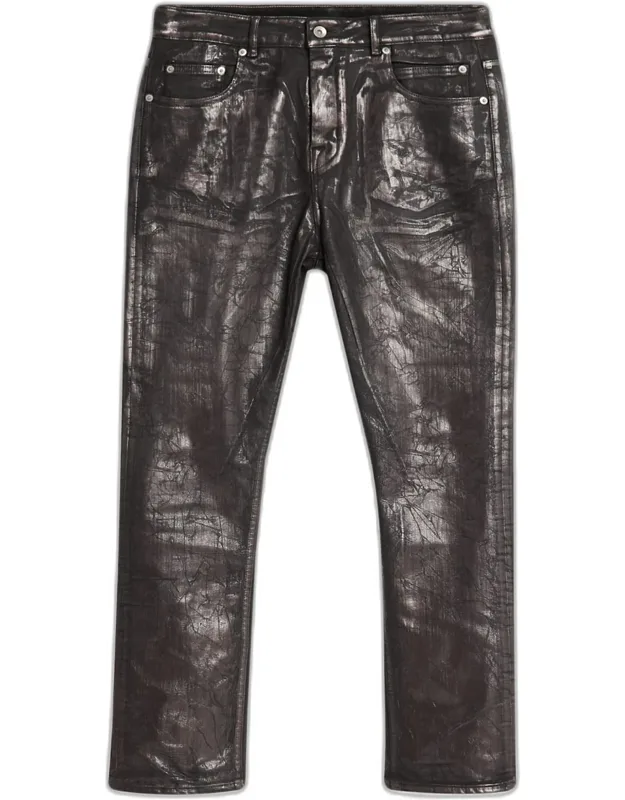 Bronze Coated Slim Denim Jeans
