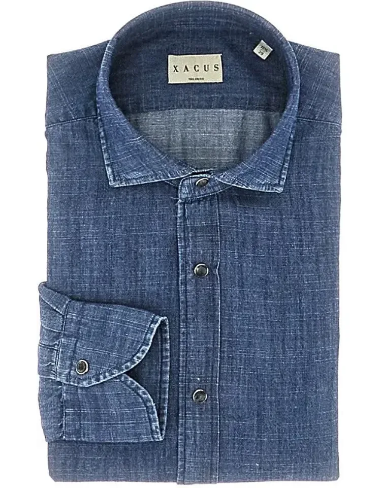 Washed Denim Tailor Fit Shirt