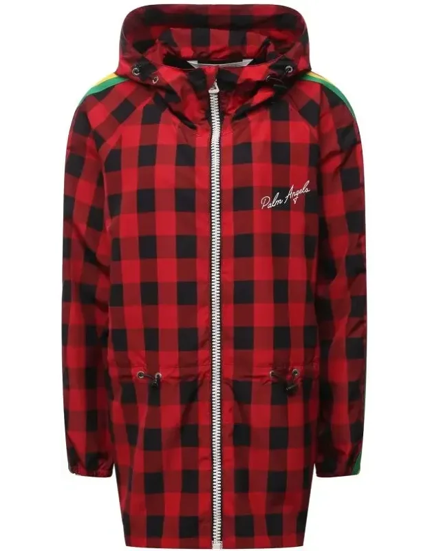 Windbreakers With Hoods, Checkered Pattern