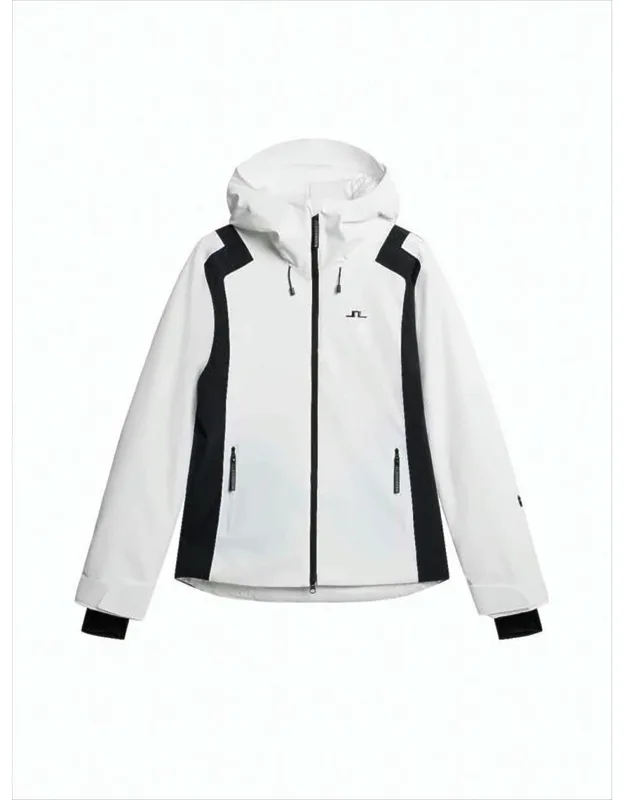 Sleek Jacket With Contrasting Panels And Adjustable Hood