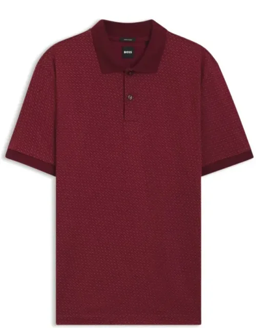 Mercerized Cotton Polo Shirt With Two-tone Monograms