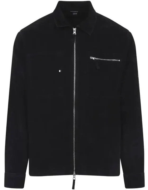 Zip-up Shirt Jacket With Classic Collar