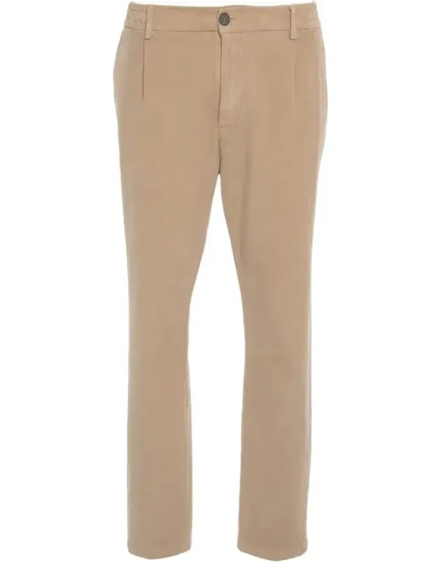Chinos With Fine Ribbed Texture