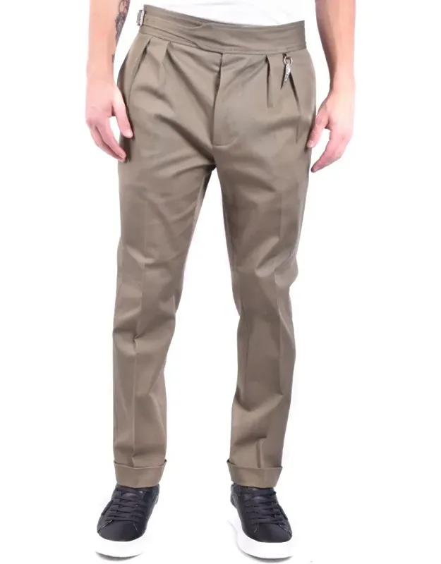 Slim Fit Trousers With Pleating