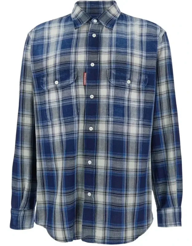 Plaid Button-down Shirt With Chest Pockets