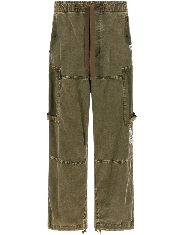 Cotton Satin Cargo Pants