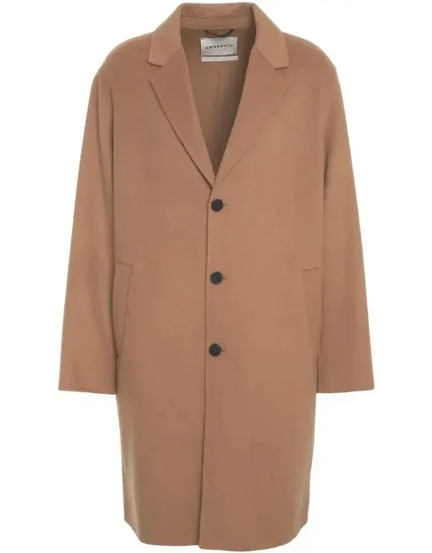 Mid-length Cashmere-lambswool Blend Coat
