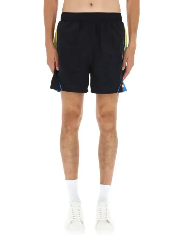 Sporty Shorts With Colorful Accent Panels