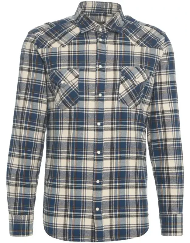 Checked Long-sleeve Shirt With Chest Pockets