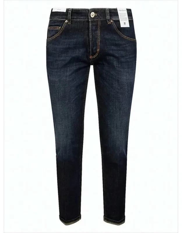 Slim-fit Denim Pants With Five-pocket Styling